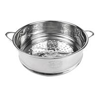 LNQ LUNIQI Stainless Steel Steamer Pot 8.6 Inches Round Cooking Rack Food Steamer Basket Insert for Kitchen Dim Sum Dumplings Bun(22cm)
