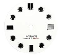 LNQKJXIIA 28.5mm Watch Dial Sterile with Date Window for NH35/ NH36 /Movement, 3 O'clock Crown (28.5mm)(Wei)