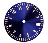 LNQKJXIIA 29mm Digital Dial No Markings for NH35 NH36 NH70 NH72 ETA 2824 PT Classic Retro Watch Face(Blu)