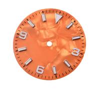 LNQKJXIIA Luminous Blue Green Dial Watch for NH35 NH36 Movement, 29mm, Silver/Black/Orange
