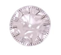 LNQKJXIIA Luminous Blue Green Dial Watch for NH35 NH36 Movement, 29mm, Silver/Black/Orange(Gray)