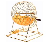 LNQKJXIIA Manual Lottery Machine with 100 Balls, 13-Inch Metal Cage & Big Turntable for Large Group Games(Nero)