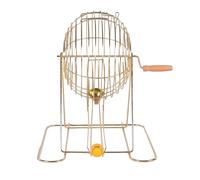 LNQKJXIIA Manual Metal Lottery Machine with Bingo Balls - Lucky Number Picking Drum for Family Parties, Group Games & Raffle Draws