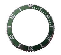 LNQKJXIIA Steel Bezel with Black Green Ceramic Insert for 40mm Case, Compatible with 116610 Watch Accessories(Grn)