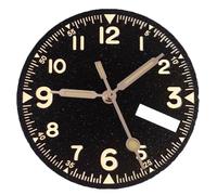 LNQKJXIIA Suitable for NH35 NH36, 29mm Retro dial, unmarked Facial mod Tool, time Display(Black -a)