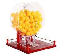 LNQKJXIIA Transparent Manual Lottery Spinner with Ball Large Raffle Box, Suitable for Supermarkets Festivals and Events Game Props