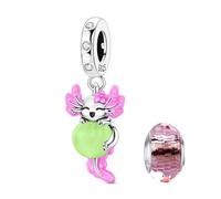 LNQOBU 925 Sterling Silver Charms Color-changing Chameleon Dangle Charm Beads Glow in the Dark Charme fits Pandora Bracelets and Necklace Jewelry Gift for Women