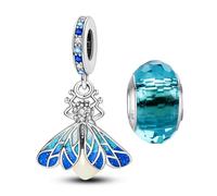 LNQOBU 925 Sterling Silver Charms Color-changing Chameleon Dangle Charm Beads Glow in the Dark Charme fits Pandora Bracelets and Necklace Jewelry Gift for Women