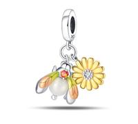 LNQOBU 925 Sterling Silver Charms Color-changing Chameleon Dangle Charm Beads Glow in the Dark Charme fits Pandora Bracelets and Necklace Jewelry Gift for Women