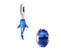 LNQOBU 925 Sterling Silver Charms Color-changing Chameleon Dangle Charm Beads Glow in the Dark Charme fits Pandora Bracelets and Necklace Jewelry Gift for Women