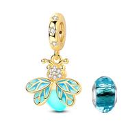 LNQOBU 925 Sterling Silver Charms Color-changing Chameleon Dangle Charm Beads Glow in the Dark Charme fits Pandora Bracelets and Necklace Jewelry Gift for Women