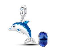 LNQOBU 925 Sterling Silver Charms Color-changing Chameleon Dangle Charm Beads Glow in the Dark Charme fits Pandora Bracelets and Necklace Jewelry Gift for Women