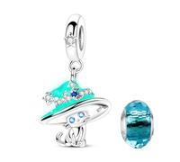 LNQOBU 925 Sterling Silver Charms Color-changing Chameleon Dangle Charm Beads Glow in the Dark Charme fits Pandora Bracelets and Necklace Jewelry Gift for Women
