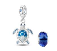 LNQOBU 925 Sterling Silver Charms Color-changing Chameleon Dangle Charm Beads Glow in the Dark Charme fits Pandora Bracelets and Necklace Jewelry Gift for Women