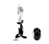 LNQOBU 925 Sterling Silver Charms Color-changing Chameleon Dangle Charm Beads Glow in the Dark Charme fits Pandora Bracelets and Necklace Jewelry Gift for Women