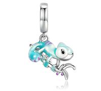LNQOBU 925 Sterling Silver Charms Color-changing Chameleon Dangle Charm Beads Glow in the Dark Charme fits Pandora Bracelets and Necklace Jewelry Gift for Women