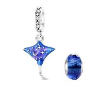 LNQOBU 925 Sterling Silver Charms Color-changing Chameleon Dangle Charm Beads Glow in the Dark Charme fits Pandora Bracelets and Necklace Jewelry Gift for Women