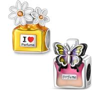 LNQOBU 925 Sterling Silver Charms for Bracelets Music Butterfly Charm Beads Pendants Compatible with Pandora bracelets Jewelry Gifts for Womens