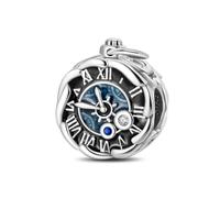 LNQOBU 925 Sterling Silver Charms for Bracelets Necklaces,5A Cubic Zirconias Evil Eye Dangle Beads Charms Jewelry Gift for Women (With one Spacer Beads Charms)