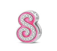 LNQOBU A~Z Alphabet Charm Letter Beads 925 Sterling Silver with Cubic Stones fits Pandora Bracelets Necklace Womens Jewelry Gift