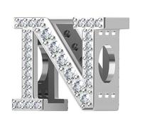 LNQOBU A~Z Alphabet Charm Letter Beads 925 Sterling Silver with Cubic Stones,Minimalist style Charms fits Pandora Bracelets & Necklace Womens Jewelry Gift