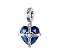 LNQOBU Birthstone Charm for Bracelets,925 Sterling Silve Heart Dangle Charms for Pandora Bracelets