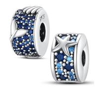 LNQOBU Clip/Stopper Beads Charms for Bracelets & Necklaces 925 Sterling Silver for Pandora Snake Chain Bracelets Jewelry Gift for Women