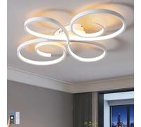 lnrosy Modern Living Room Lights with Remote Control and App,58W Creative Flower Shaped Led Ceiling Lamp,Smart Ceiling Light with Dimmable and Timer,for Living Room,Bedroom,Kitchen,Corridor