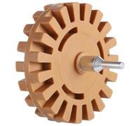 Lnrueg 3.9 Inches Yellow Rubber Decal Remover Eraser Wheel with Drill Adapter, Universal Compatibility for Cars, RV, Motorcycle, Window Sticker, Vinyl Decals