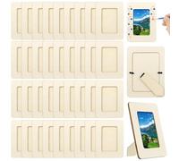 Lnrueg 36PCS Unfinished Wooden Frames, 3 x 5 in Picture Frames to Decorate, Paintable for DIY Projects, School Crafts, and Home Decorations