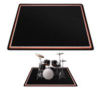 Lnrueg Aucuda Fluffy Drum Set Rugs, Extra Thick Drum Mat for Electric Drums, Excellent Floor Protection Rubber Backing