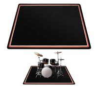 Lnrueg Drum Rug, 6x5FT Drum Mat, Drum Carpet with Non-Slip Grip Bottom, Soundproof Musical Instrument Rug (Drum Carpet)