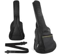 Lnrueg Guitar Case, 2 Pcs Accessory Kit with 40-41inch Gig Bag, Shockproof Padded Carry Bag, Water-Resistant Fabric, Adjustable Guitar Strap, Multiple Pockets for Yamaha FS800