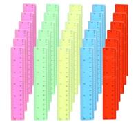 Lnrueg Ruler, 100PCS 6-Inch Plastic Drafting Tools with Centimeter and Inch Scales, Transparent Rulers for Students, School Supplies, Office, Home Use