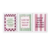 Lnspirational Film Movie TV Quotes Canvas Wall Art Affirmation Broadway Movie Posters Prints Set of 3 for Home Bedroom Bar Cart Wall Decor 12x16 inch Unframed