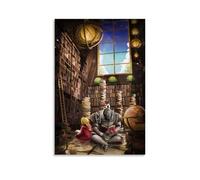 LNSXYSCQ Fullmetal Alchemist Classic Anime Cartoons Series Canvas Poster Wall Art Decorative Painting Bedroom Painting Posters16x24inch(40x60cm) Unframe-style