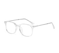LNTICB® Blue Light Blocking Glasses Computer Gaming Screen Glasses for Women Men Filter UV Clear Lens Retro Rectangular TR90 Lightweight Frame Metal Eyeglass Legs Anti Eyestrain Non-Prescription