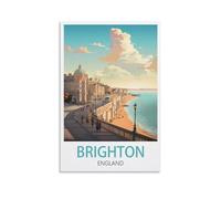 LNUYITR Brighton England Vintage Travel Poster 16x24inch(40x60cm) Canvas Art Posters And Wall Art Picture Prints Modern Home Bedroom Decor Posters