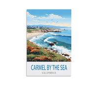LNUYITR Carmel by The Sea California Vintage Travel Poster 16x24inch(40x60cm) Canvas Art Posters And Wall Art Picture Prints Modern Home Bedroom Decor Posters
