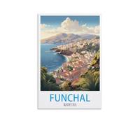 LNUYITR Funchal Madeira Vintage Travel Posters 08x12inch(20x30cm) Canvas Art Posters And Wall Art Picture Prints Modern Home Bedroom Decor Posters