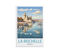 LNUYITR La Rochelle France Vintage Travel Posters 08x12inch(20x30cm) Canvas Art Posters And Wall Art Picture Prints Modern Home Bedroom Decor Posters