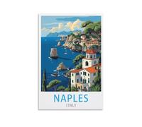 LNUYITR Naples Italy Vintage Travel Posters 08x12inch(20x30cm) Canvas Art Posters And Wall Art Picture Prints Modern Home Bedroom Decor Posters