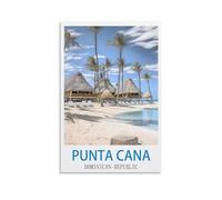 LNUYITR Punta Cana Dominican Republic Vintage Travel Posters 08x12inch(20x30cm) Canvas Art Posters And Wall Art Picture Prints Modern Home Bedroom Decor Posters