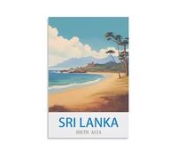 LNUYITR Sri Lanka South Asia Vintage Travel Poster 08x12inch(20x30cm) Canvas Art Posters And Wall Art Picture Prints Modern Home Bedroom Decor Posters