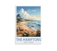LNUYITR The Hamptons Long Island Vintage Travel Posters 20x30inch(50x75cm) Canvas Art Posters And Wall Art Picture Prints Modern Home Bedroom Decor Posters