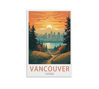 LNUYITR Vancouver Canada Vintage Travel Poster 12x18inch(30x45cm) Canvas Art Posters And Wall Art Picture Prints Modern Home Bedroom Decor Posters