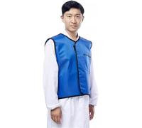LNW Blue X-ray Protective Lead Vest, 0.35mmPb/0.5mmPb, Half Body Protective Lead Apron X-Ray Shields(0.5mmpb,L)