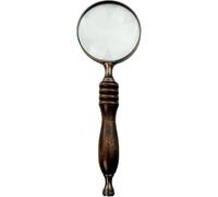 Lnwwrv 10X Vintage Handheld Magnifying Glass with Wooden Handle, Portable Reading Magnifier for Seniors, Low Vision, Maps, Inspection & Handcraft Hobbies