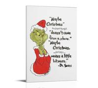 LNXEJAKT The Grinch Christmas Quote Poster Decorative Painting Canvas Wall Art Living Room Poster Bedroom Painting Wall Art Picture Print Modern Family Room Decor 12 x 18 Inches (30 x 45 cm)