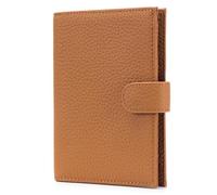 LnxLtw Leather Passport Holder for Travel Women - RFID Blocking Passport Wallet with Card Slots, Coin Pocket & SIM Slot - Slim Genuine Leather Travel Organizer - Elegant Grey, Brown, slim Fashion and